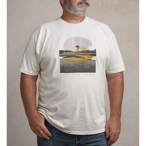 Linksoul Mens 2XL White Graphic Golf Landscape‎ “Make Par Not War” Casual